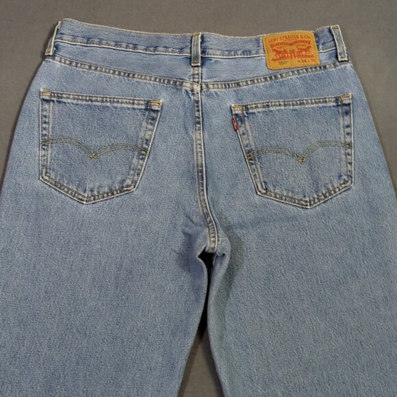 Levi's Jeans Men's 34x36 Fits 34x35 Blue 550 Relaxed Fit Tapered Leg Denim - Picture 3 of 13